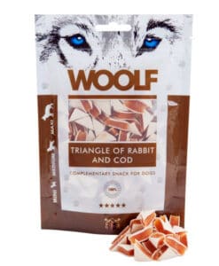 Woolf triangel m/kanin og torsk, 100gr